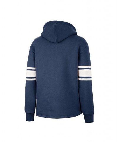 Women's Navy Michigan Wolverines Mia Striped Full-Snap Hoodie Jacket Navy $39.77 Jackets