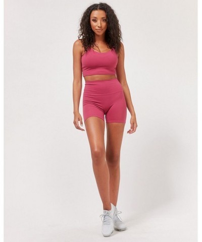 Hybrid Short High Waist 4" for Women Pink $34.68 Shorts