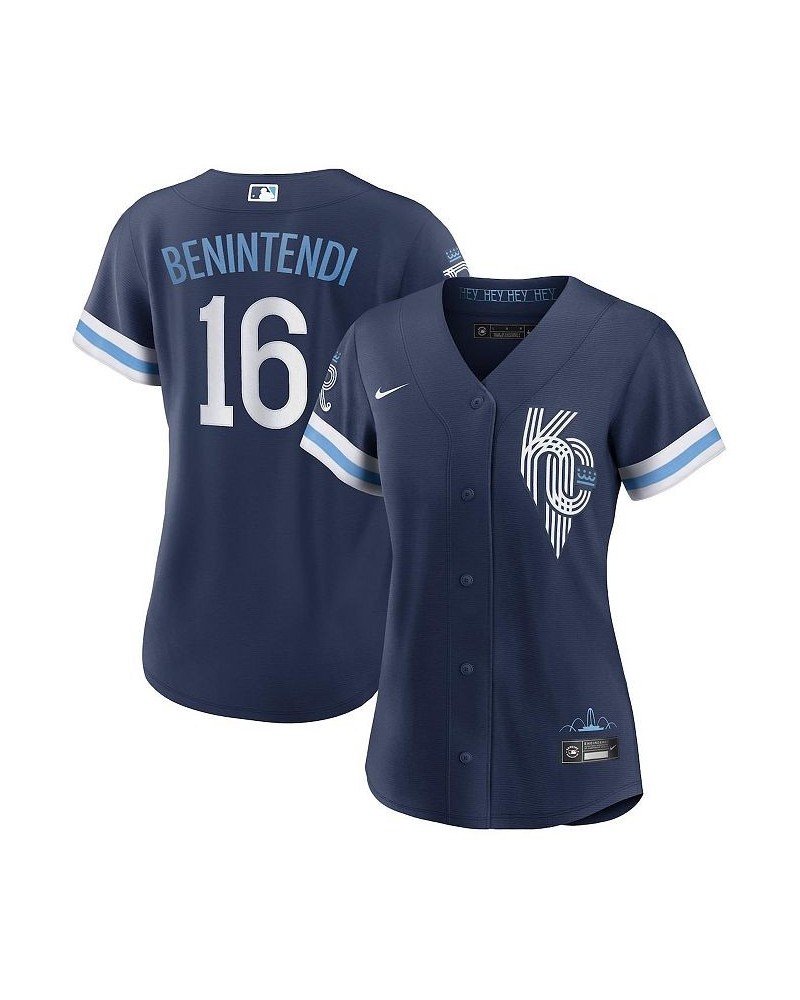 Women's Andrew Benintendi Navy Kansas City Royals 2022 City Connect Replica Player Jersey Navy $76.50 Jersey