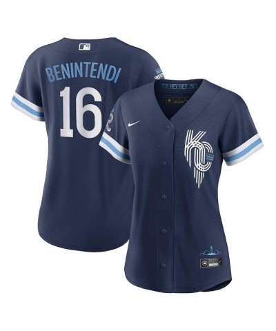 Women's Andrew Benintendi Navy Kansas City Royals 2022 City Connect Replica Player Jersey Navy $76.50 Jersey