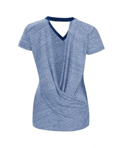 Women's Royal New York Mets Halftime Back Wrap Top V-Neck T-shirt Royal $22.00 Tops