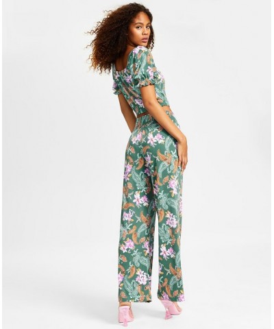 Women's Floral-Print Wide-Leg Pull-On Pants Patricia Paisly $22.39 Pants