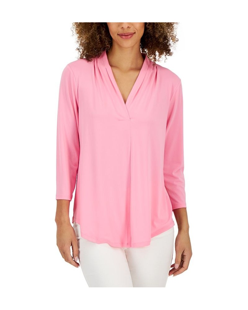 Women's 3/4-Sleeve Top Peony $18.07 Tops