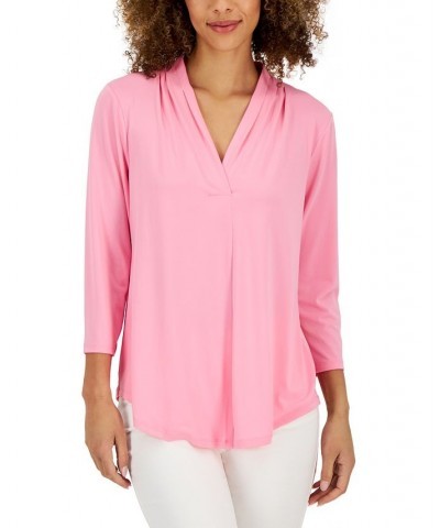 Women's 3/4-Sleeve Top Peony $18.07 Tops