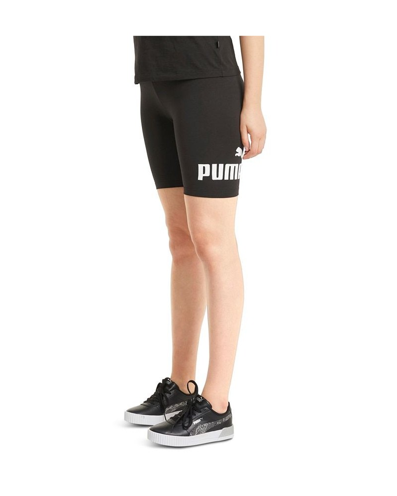 Women's Essential 7" Logo Graphic Bike Shorts Black $14.66 Shorts