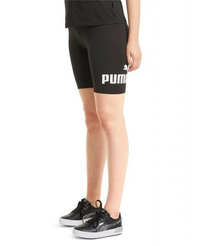 Women's Essential 7" Logo Graphic Bike Shorts Black $14.66 Shorts