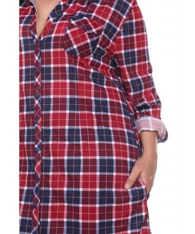 Plus Piper Stretchy Plaid Tunic Orange $30.38 Tops