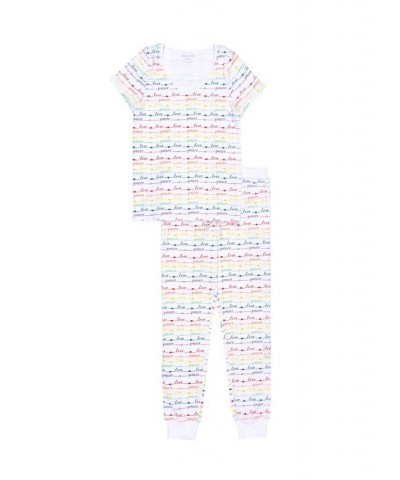 Peace And Love Women's 2-Piece Pajama Set White $24.75 Sleepwear