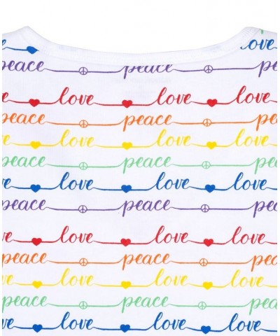 Peace And Love Women's 2-Piece Pajama Set White $24.75 Sleepwear