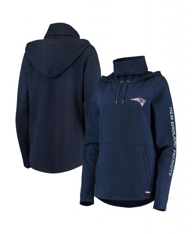 Women's Navy New England Patriots Amelia Turtleneck Pullover Hoodie Navy $34.85 Sweatshirts