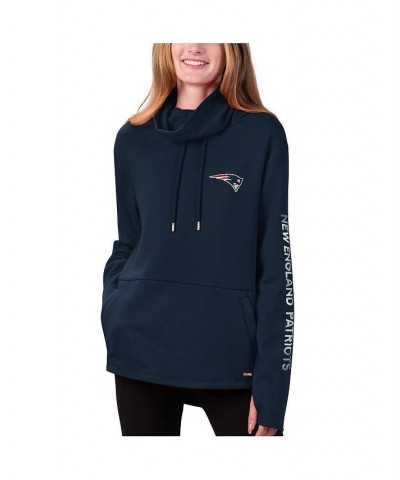 Women's Navy New England Patriots Amelia Turtleneck Pullover Hoodie Navy $34.85 Sweatshirts