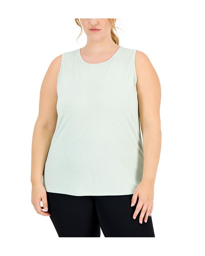 Plus Size Keyhole-Back Tank Top Mint Wash $10.00 Tops