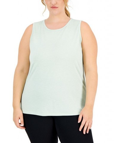 Plus Size Keyhole-Back Tank Top Mint Wash $10.00 Tops