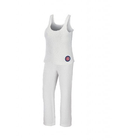 Women's Cream Chicago Cubs Cozy Lounge Tank Top and Pants Set Cream $36.90 Pajama