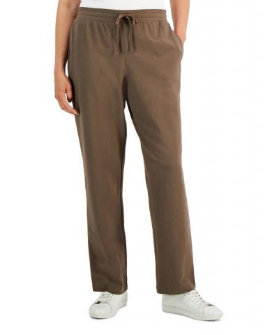 Petite Short Active Drawstring Pant Brown Clay $10.58 Pants