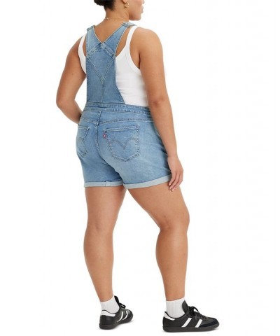 Trendy Plus Size Adjustable-Strap Shortalls In The Field $36.00 Shorts