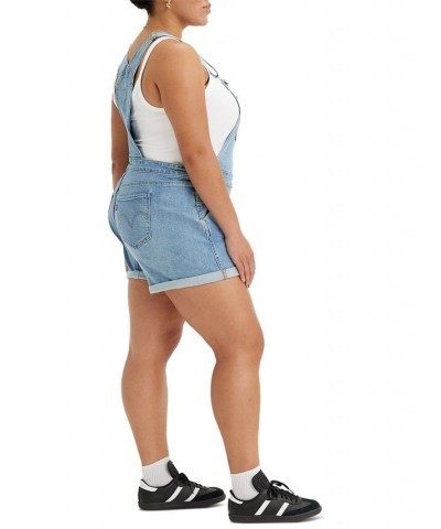 Trendy Plus Size Adjustable-Strap Shortalls In The Field $36.00 Shorts