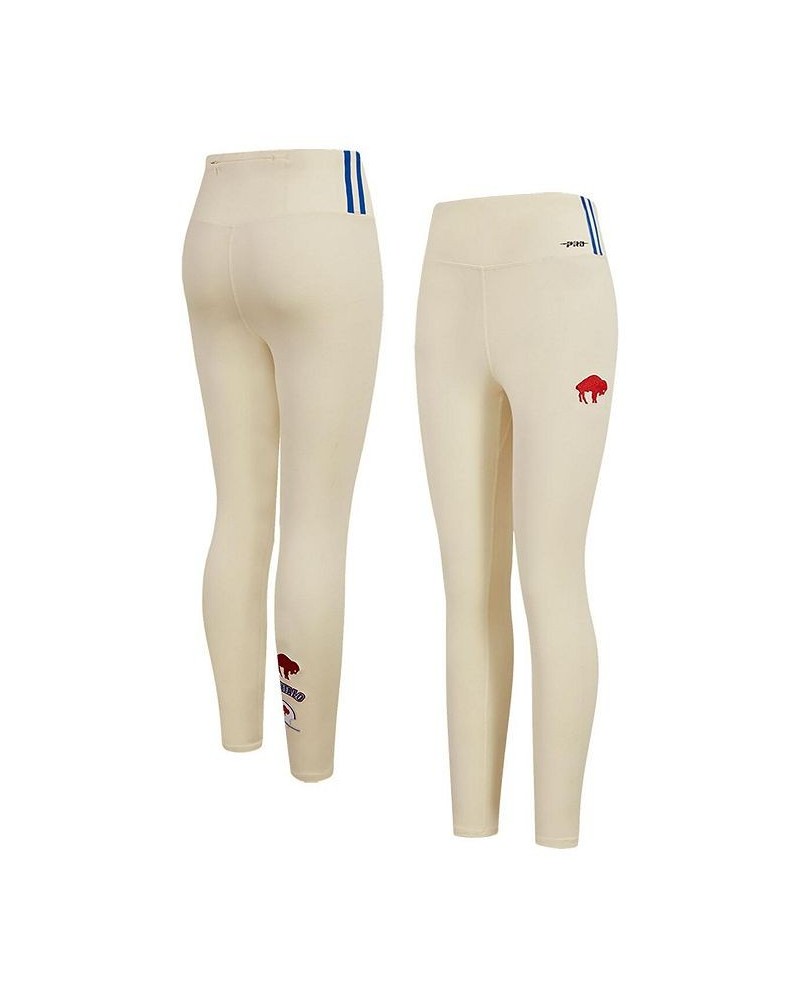 Women's Cream Buffalo Bills Retro Classic Jersey Leggings Cream $29.14 Pants