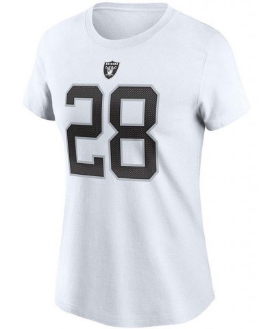 Women's Josh Jacobs White Las Vegas Raiders Name Number T-shirt White $25.00 Tops