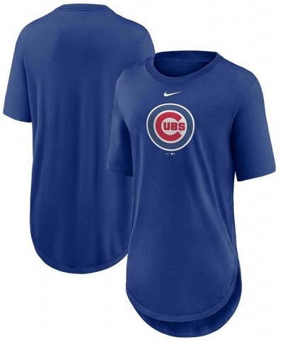 Women's Royal Chicago Cubs Mascot Outline Weekend Tri-Blend T-shirt Royal $23.84 Tops