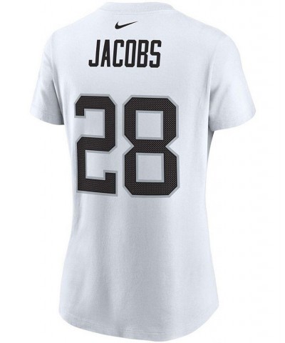 Women's Josh Jacobs White Las Vegas Raiders Name Number T-shirt White $25.00 Tops