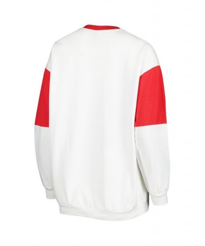 Women's White Ohio State Buckeyes It's A Vibe Dolman Pullover Sweatshirt White $31.85 Sweatshirts