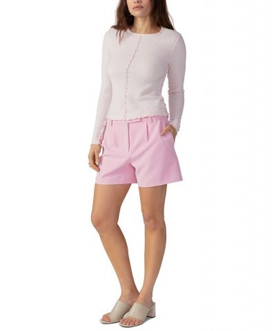 Women's Halle High-Rise Relaxed-Fit Shorts Pink $41.58 Shorts