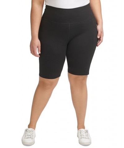 Plus Size Pocket Bicycle Shorts Black $18.42 Shorts