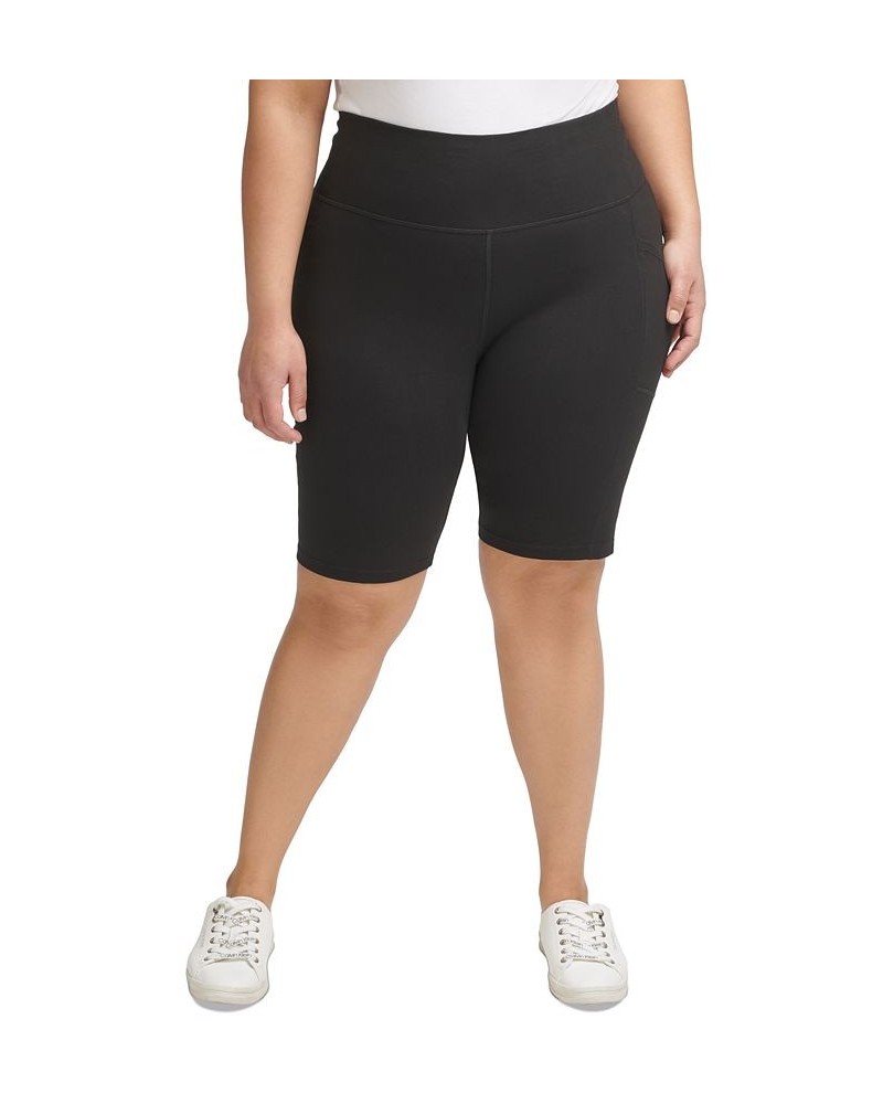 Plus Size Pocket Bicycle Shorts Black $18.42 Shorts