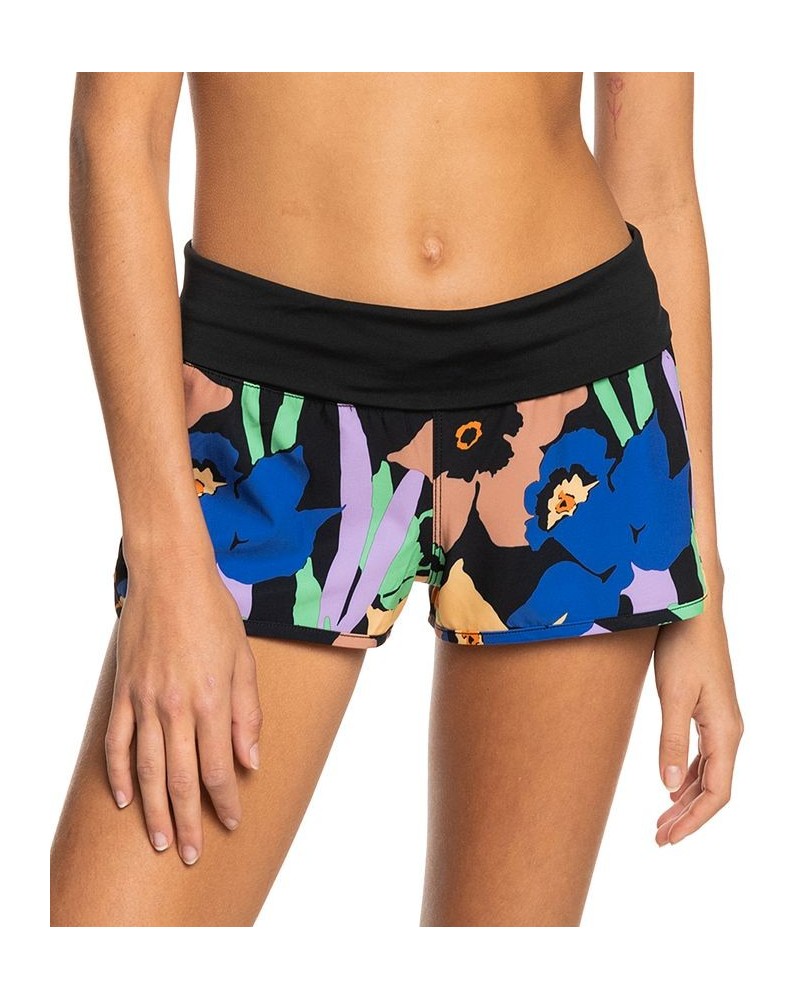 Juniors' Printed Endless Summer Printed Board Shorts Anthracite Flower Jammin $33.60 Swimsuits