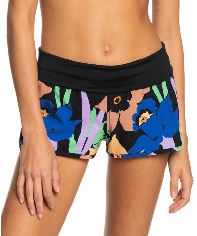 Juniors' Printed Endless Summer Printed Board Shorts Anthracite Flower Jammin $33.60 Swimsuits