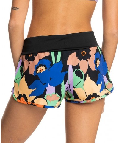 Juniors' Printed Endless Summer Printed Board Shorts Anthracite Flower Jammin $33.60 Swimsuits