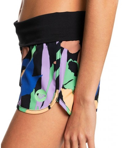 Juniors' Printed Endless Summer Printed Board Shorts Anthracite Flower Jammin $33.60 Swimsuits