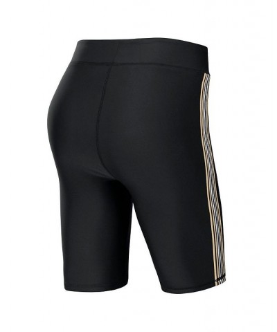 Women's Black New Orleans Saints Biker Shorts Black $22.36 Shorts