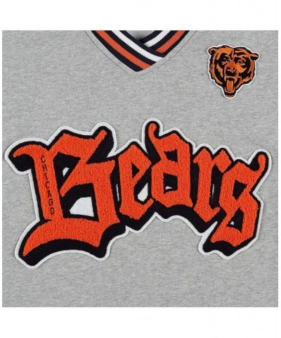 Women's Gray Chicago Bears Vintage-Like Pullover V-Neck Sweatshirt Gray $42.00 Sweatshirts