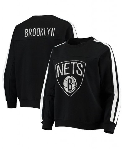 Women's Black Brooklyn Nets Perforated Logo Pullover Sweatshirt Black $39.74 Sweatshirts