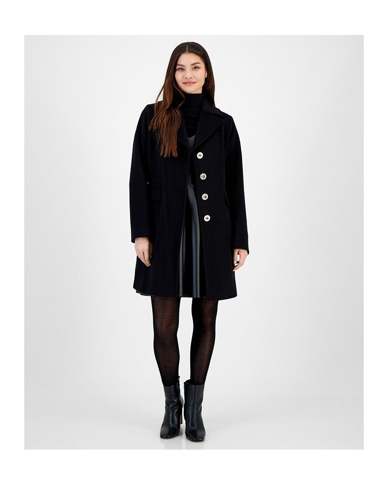 Women's Single-Breasted Walker Coat Black $66.60 Coats