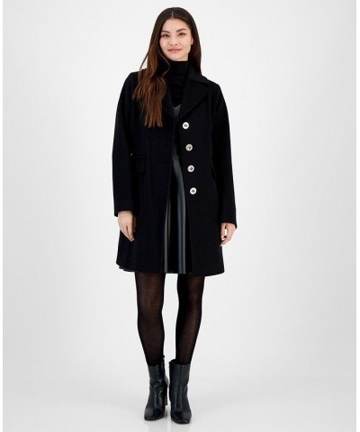 Women's Single-Breasted Walker Coat Black $66.60 Coats