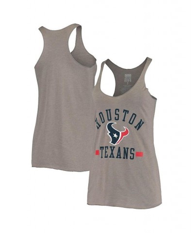 Women's Heathered Charcoal Houston Texans Racerback Tank Top Heathered Charcoal $18.19 Tops