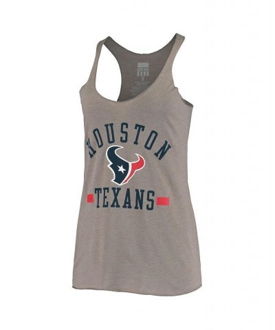 Women's Heathered Charcoal Houston Texans Racerback Tank Top Heathered Charcoal $18.19 Tops