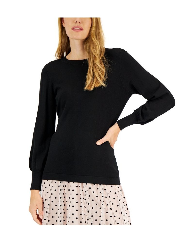 Women's Long-Sleeve Open-Back Sweater Anne Black $20.26 Sweaters