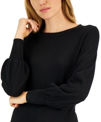 Women's Long-Sleeve Open-Back Sweater Anne Black $20.26 Sweaters