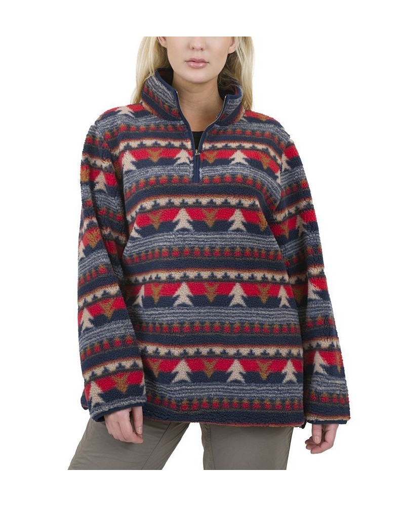 Women's Pattern Sherpa Pullover Navajo $26.94 Sweaters