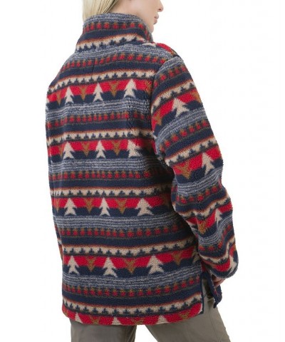 Women's Pattern Sherpa Pullover Navajo $26.94 Sweaters