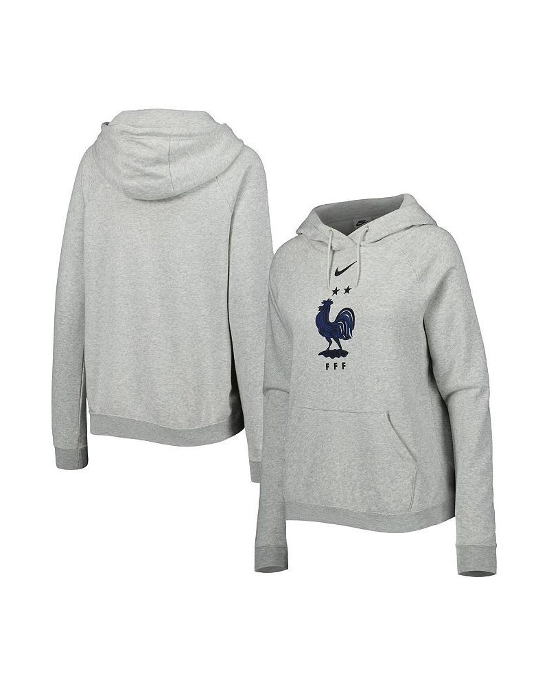 Women's Heather Gray France National Team Varsity Raglan Tri-Blend Pullover Hoodie Heather Gray $34.40 Sweatshirts