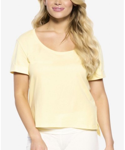 Organic Cotton Scoop Neck Loungewear T-Shirt Daffodil $23.10 Sleepwear