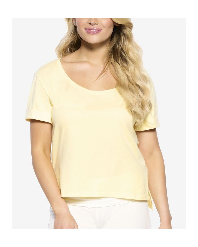 Organic Cotton Scoop Neck Loungewear T-Shirt Daffodil $23.10 Sleepwear