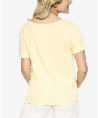 Organic Cotton Scoop Neck Loungewear T-Shirt Daffodil $23.10 Sleepwear