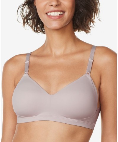 Warners No Side Effects Underarm and Back-Smoothing Comfort Wireless Lift T-Shirt Bra RN2231A Brown $11.76 Bras