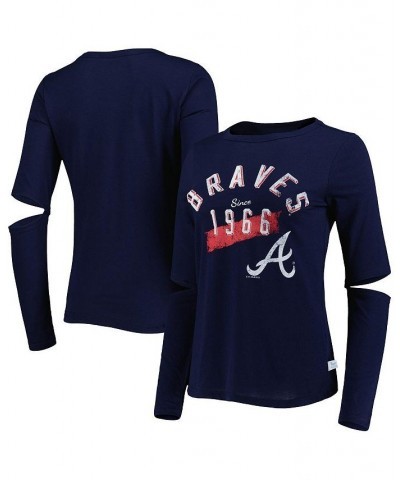 Women's Navy Atlanta Braves Formation Long Sleeve T-shirt Navy $28.49 Tops